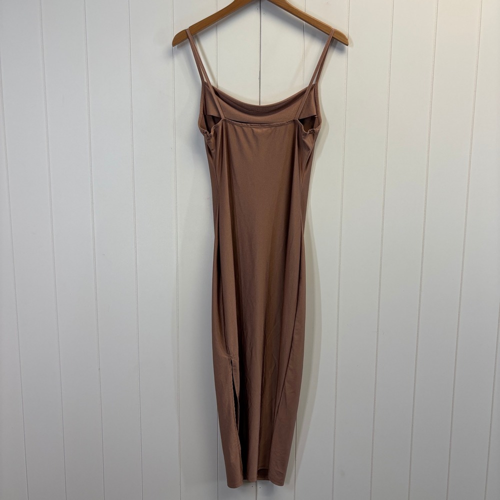Y2K Cowl Neck Bodycon Spaghetti Strap Dress Women Size S Clubwear Cocktail Glam - Picture 2 of 11